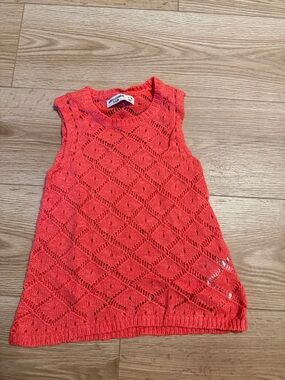 Little Crew Coral Knit Sleeveless Top for Kids